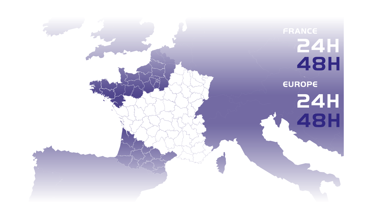 Carte des zones de livraison
